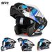 3C-Certified Modular Motorcycle Helmet With Dual Visor – Flip-Up Full Face & 3/4 Open Face Helmet For Men & Women_voghion.com