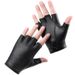 Erkek Eldivenleri Yarım Parmak Pu Düz Renk Erkek Motosiklet Motosiklet Sokak Dansı Performans Gece Kulübü Açık Hava Eldivenleri_voghion.com