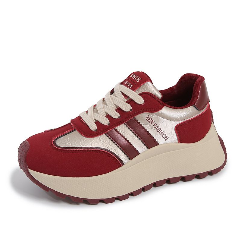 Retro Running Shoes For Women - Chunky Platform Sneakers | Comfortable & Stylish For Casual Wear (Model BN023)_voghion.com