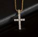 Fashion copper inlaid zircon cross men's simple jewelry casual hip hop necklace pendant men's popular necklace_voghion.com