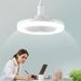 1pc Ceiling Fan With Light, Mute LED Ceiling Fan Remote Control, Modern Quiet Fan Lamp Cooling, Electric Fan With 3 Light Colors_voghion.com