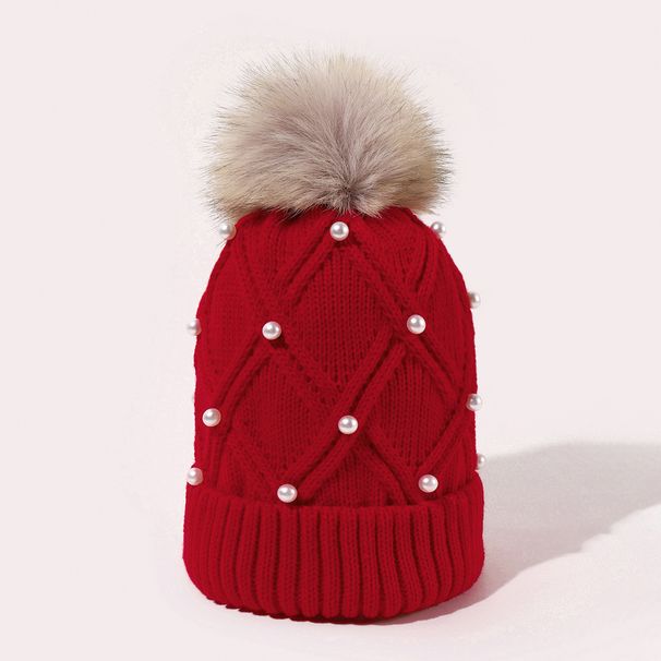 Cappello da donna in stile coreano, lavorato a maglia in lana, autunno e inverno, caldo e resistente al freddo, spesso, versatile, per snellire il viso, da viaggio, all'ingrosso, perla_voghion.com