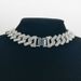 20mm three row chain men's and women's coarse alloy bracelet INS hip-hop diamond inlaid Cuban necklace_voghion.com
