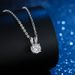 S925 silver simple and fashionable four claw pendant necklace holiday gift jewelry_voghion.com