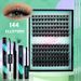 Cílios postiços Cílios postiços Extensão Terno Único Cluster Cabelo 144 Cluster Grosso Olhos Grandes_voghion.com