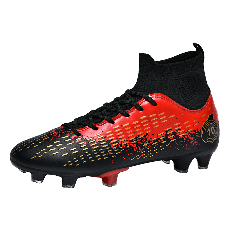 Men's Soccer Shoes Cleats AG/FG Football Boots Professional Training Outdoor Indoor Sneaker High-Top Spike Breathable_voghion.com