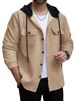 Herbst und Winter Herren Casual Sports Farblich passende Kapuzenpullover Knopf Jacquard Taschenjacke_voghion.com