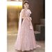 Romantic Pink Princess Ball Gown – Elegant A-Line Prom Dress For Weddings, Graduation & Formal Events (XS-5XL, Soft Tulle & Polyester)_voghion.com