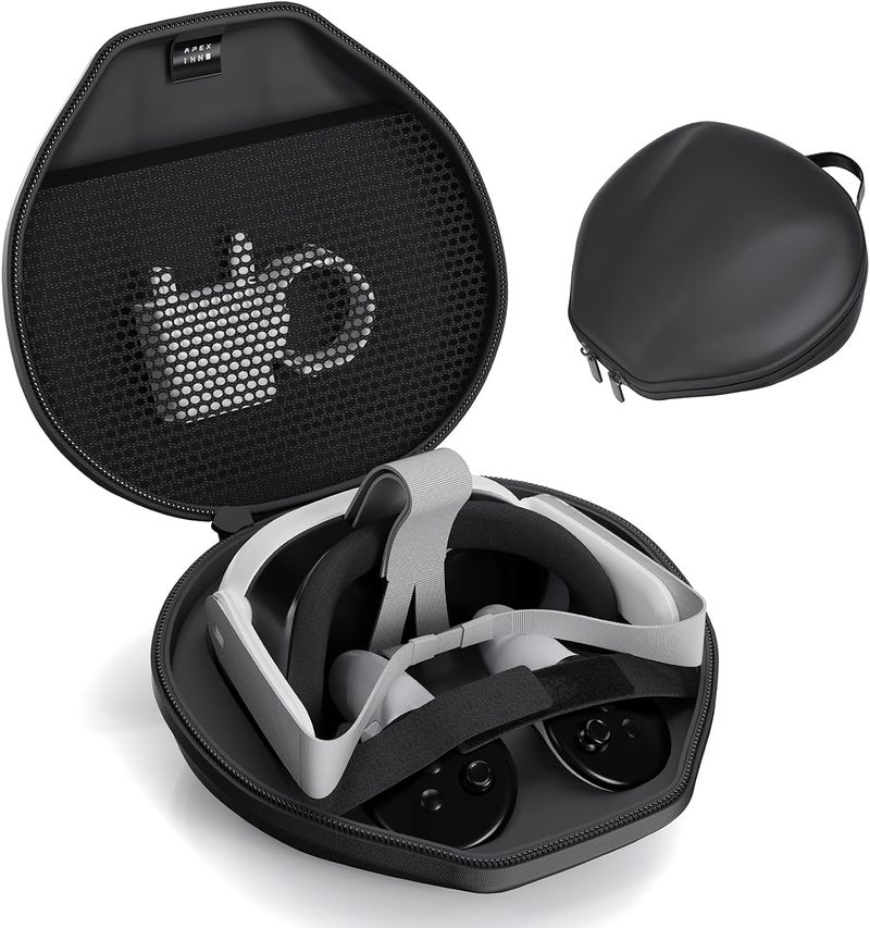 Syntech Hard Carrying Case, Compatible with Meta Quest 3/Oculus Quest 2/Vision Pro._voghion.com