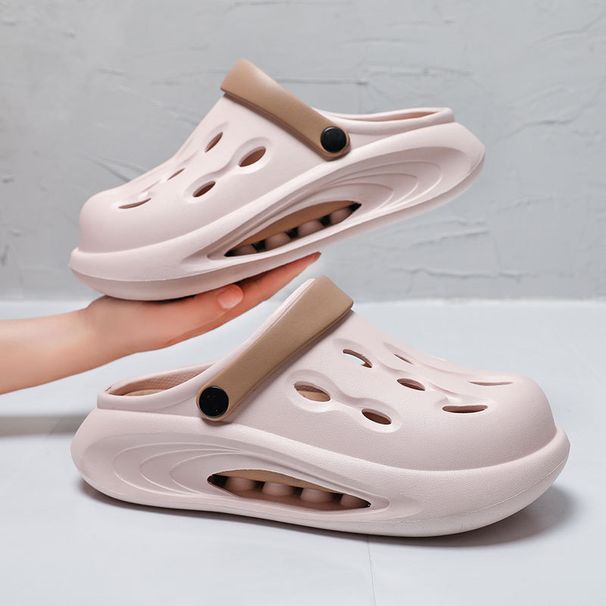 Strictly Select 2025 New Fashionable Hole Shoes Wom With A Poop Like Feel, Thick Soles Outdoor Wear, EVA Sandals For_voghion.com