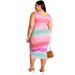 New Tight Wrap Hip Fashion Tank Top Half Skirt Two Piece Plus size Set_voghion.com