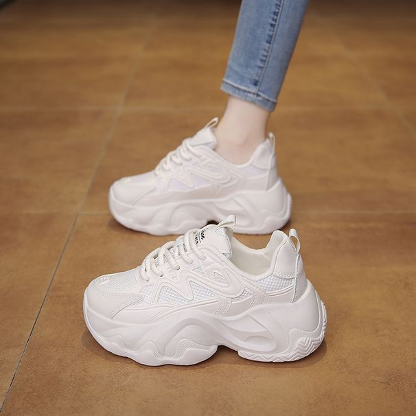 Sport Frauen 2024 Herbst Neue Koreanische Dicken Weichen Boden Netzwerk Rot Ins Bequeme Casual Papa Schuhe_voghion.com