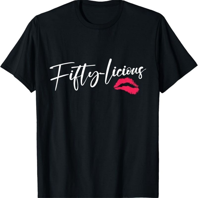 T-shirt amusant Fifty-Licious 50e anniversaire Fiftylicious 50 ans._voghion.com