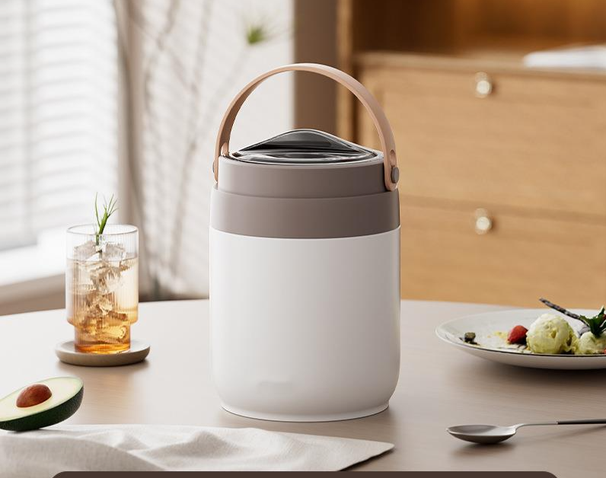 Secchio portatile in acciaio inossidabile 316 per impiegati, contenitore per il pranzo isolato sottovuoto a doppio strato, secchiello per zuppa, contenitore Bento_voghion.com