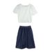 Kleinkind Mädchen Kleidung Weibliche Net Promi Kleid Kurzarm T Shirt Denim Rock Zwei Stück Anzug_voghion.com