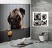Nyt digitalt tryk vandtæt polyester bruseforhæng til lille hund badeværelsespartition bruseforhæng_voghion.com