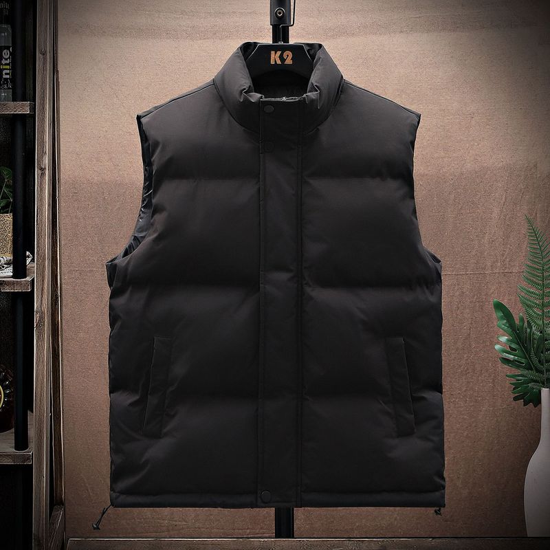 Chaleco de algodón para hombre, grueso y cálido, acolchado, sin mangas, ligero e informal, para invierno, ideal para clima frío._voghion.com