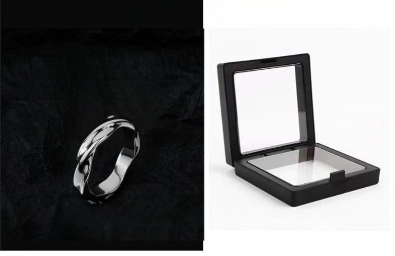 Mobius Endless per uomo, anello aperto regolabile unisex in argento, alla moda, minimalista e alla moda_voghion.com