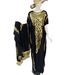 RM002 Muslim Rayon Gold Foil Robe Large Headscarf Set One Size_voghion.com
