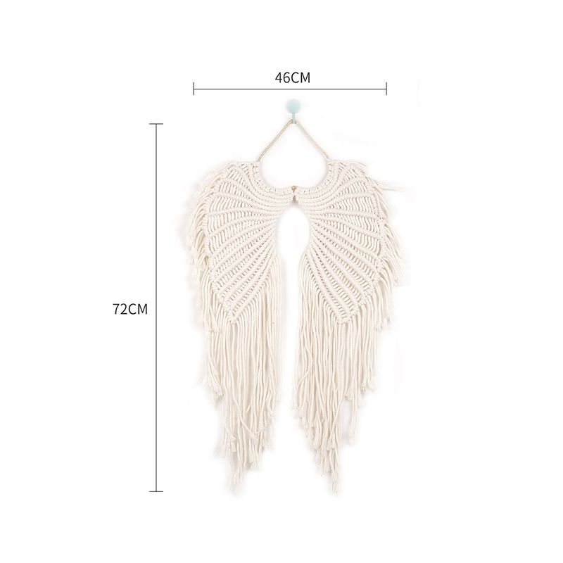 Ins style wall decoration net red homestay living room hotel background wall hanging angel wings hand woven tapestry_voghion.com