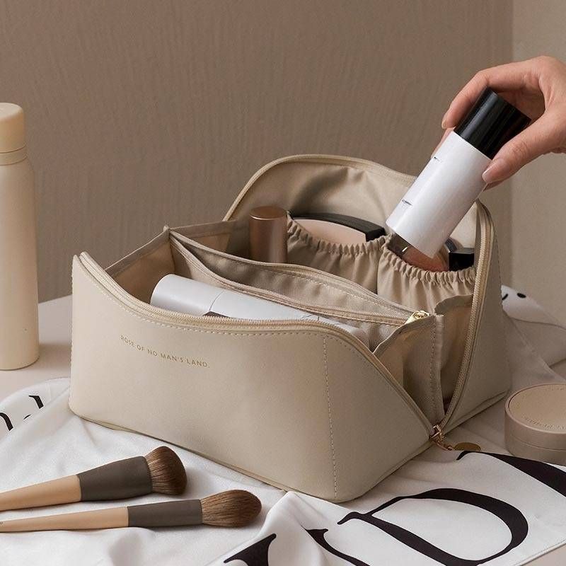 Bolsos de mujer, nuevo estilo, bolsa de cosméticos multifuncional con forma de acordeón, gran capacidad, portátil, impermeable, bolsa de artículos de tocador, bolsa de almacenamiento portátil de viaje_voghion.com