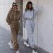 Women's Warm Hoodie And Pants Set Oversized Tracksuit Tracksuit Set_voghion.com
