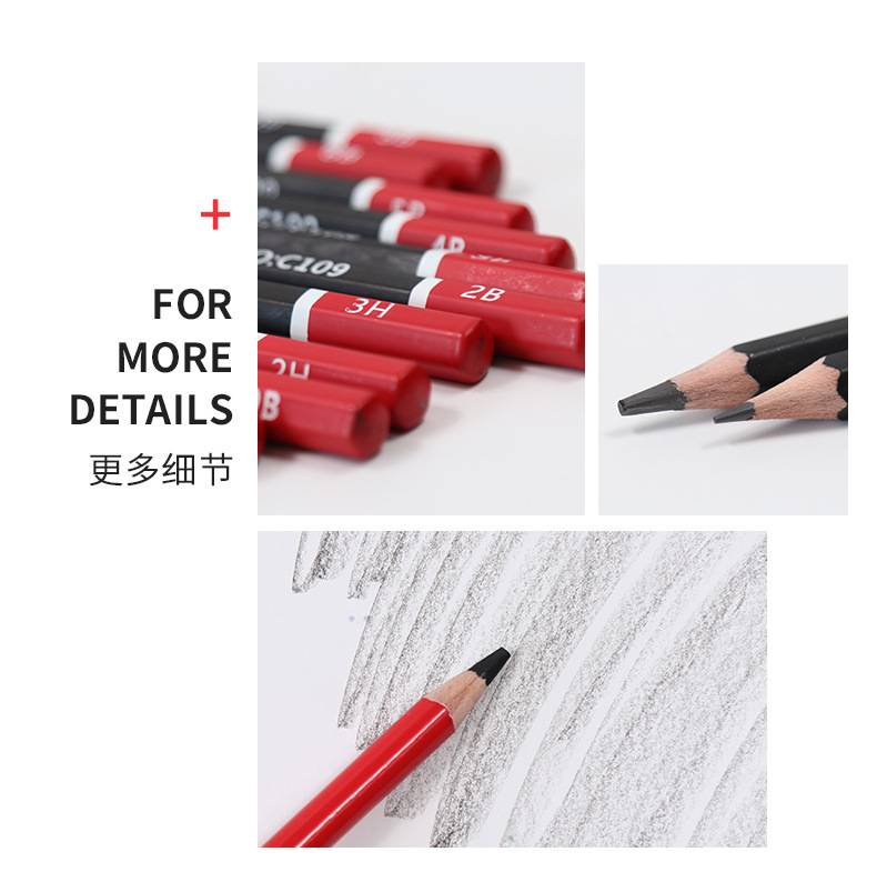 ​30-Piece Sketching Set With HB & 2B Pencils, Charcoal Pencils, And Metal Case – Perfect For Artists & Students​_voghion.com
