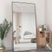 CASSILANDO 180 X 80 Cm Standing Mirror, Floor Against Wall For Bedroom, Aluminum Alloy Frame, Hanging Or Leaning, Full Body Mirrors_voghion.com