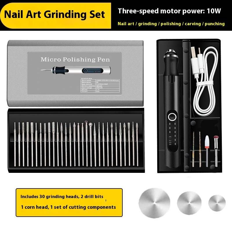 Cordless Electric Nail Drill & Engraving Pen - 3.7V-5V Rechargeable Lithium Battery, Multi-Purpose Grinding Polishing Tool For Nails, DIY Crafts_voghion.com