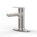 Lavabo con fori da 16 con rubinetto per singolo 9 maniglie con o tubi flessibili spazzolati [Lavello non disponibile, rubinetto in nichel per lavanderia, due 1 3 bagni T_voghion.com