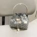 Women's Bags, Handbags, Diamond Crystal Bucket Bags, Metal Ring Women's Bags, Volcanic Stone Colored Women's Bags, Spray Color_voghion.com