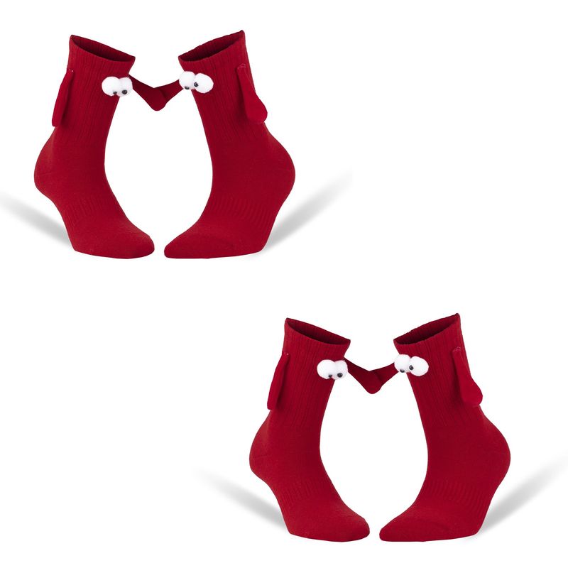 Couple Socks With Magnetic Hands 2 Pairs Magnetic Socks Funny Gifts For Valentines Day_voghion.com
