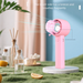 Aromatherapy Handheld Silent Brushless Mirror Small Rechargeable Long Battery Life Fan Office Student Desktop_voghion.com