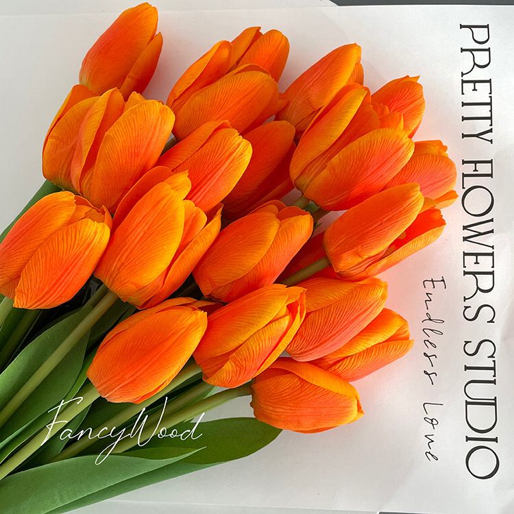 High end artificial flowers, moisturizing tulips, photography ornaments, home decoration artificial flowers_voghion.com