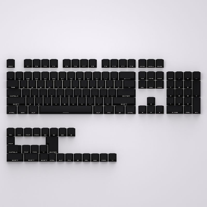 Tastatură Wen Shaochun alb-negru, gravată lateral, translucidă, cu înălțime originală din fabrică, Pbt, compatibilă cu ATK68,_voghion.com