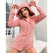 Thickened Plush One-piece Comfortable Pajamas For Women In Autumn And Winter_voghion.com