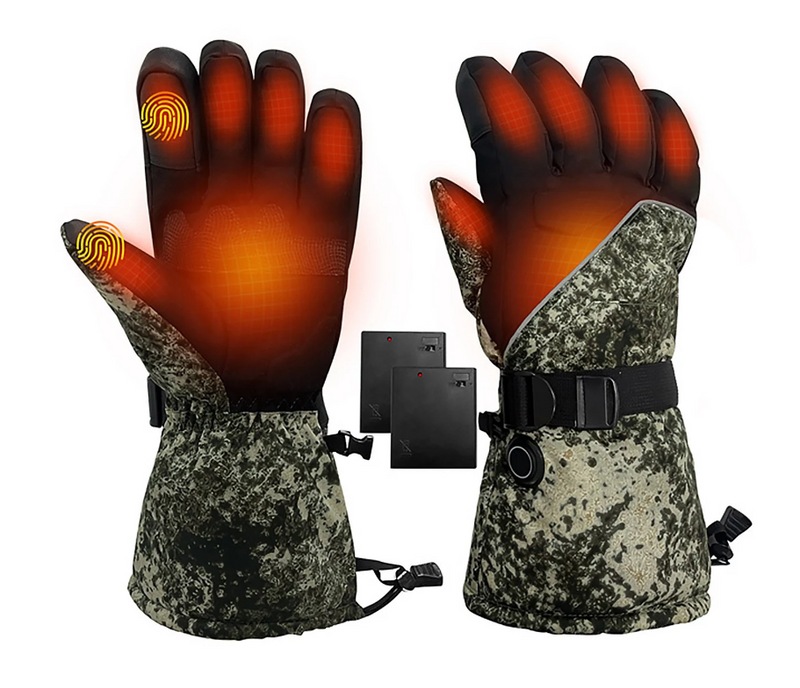 Touch Screen Heating Gloves Outdoor Winter Cycling Electric Heating Gloves with Battery Box_voghion.com