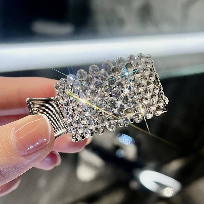 Pinzas para el pelo pequeñas para coleta alta, pinzas para el pelo de tiburón con diamantes de imitación para mujeres, pelo largo y grueso_voghion.com
