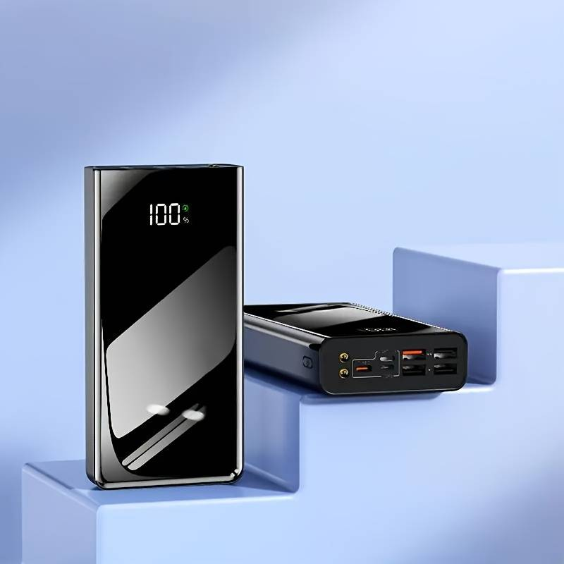 50000mAh High-capacity Fast Charging Mobile Power Bank, Equipped With Lighting/LED Display Screen, 4 USB+Type-C Interfaces, Emergency Backup_voghion.com