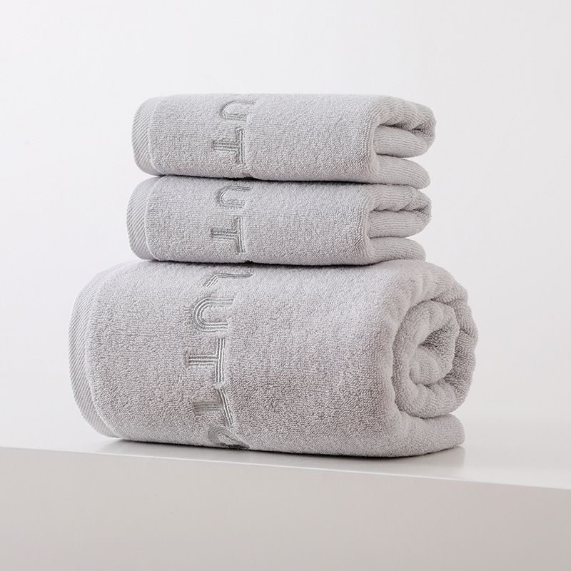 Ultra Yumuşak Saf Pamuklu Kalınlaştırılmış Yüksek Emici Hızlı Kuruyan Banyo Havluları Yüz Havlusu 3 Parçalı Set_voghion.com