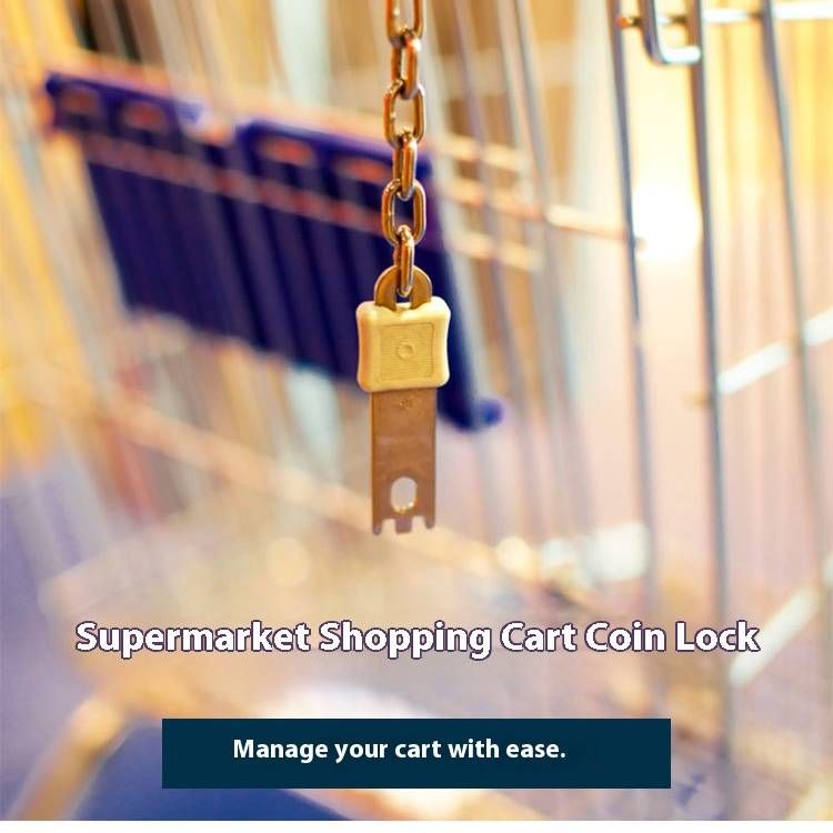 Münzbetriebenes Einkaufswagenschloss – Robuste Sicherheit für Einkaufswagen in leuchtend rotem Design (Modell: MJ-STL08)_voghion.com