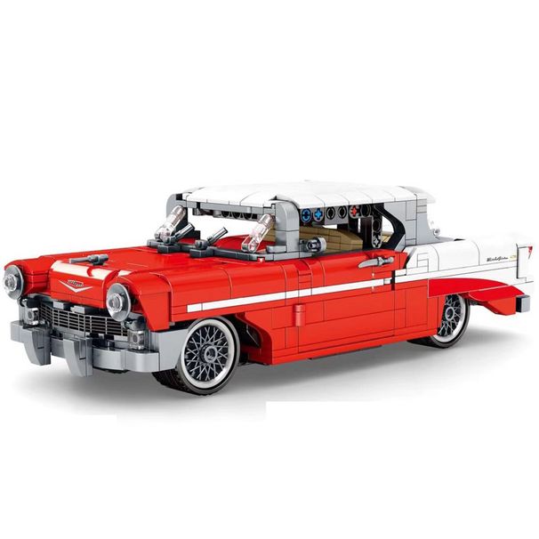 814Pcs Red Super Car Model Building Block Brick Set Kid Toy Christmas Gift_voghion.com