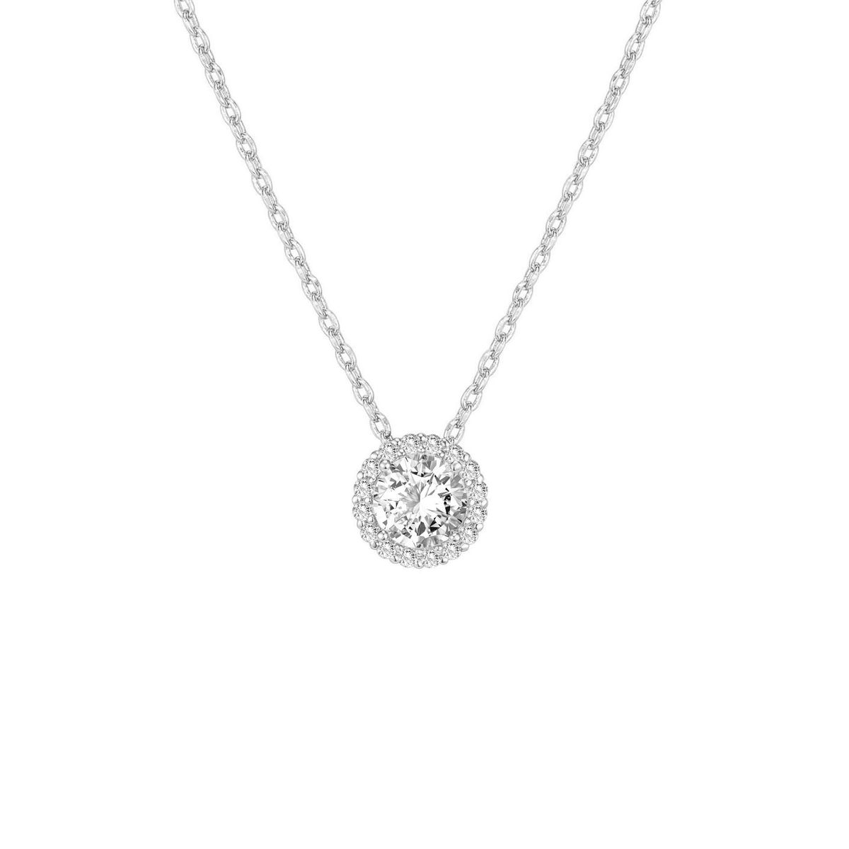 Collana con zircone geometrico, design di nicchia semplice e versatile, ciondolo femminile, collana con zircone dell'amore_voghion.com