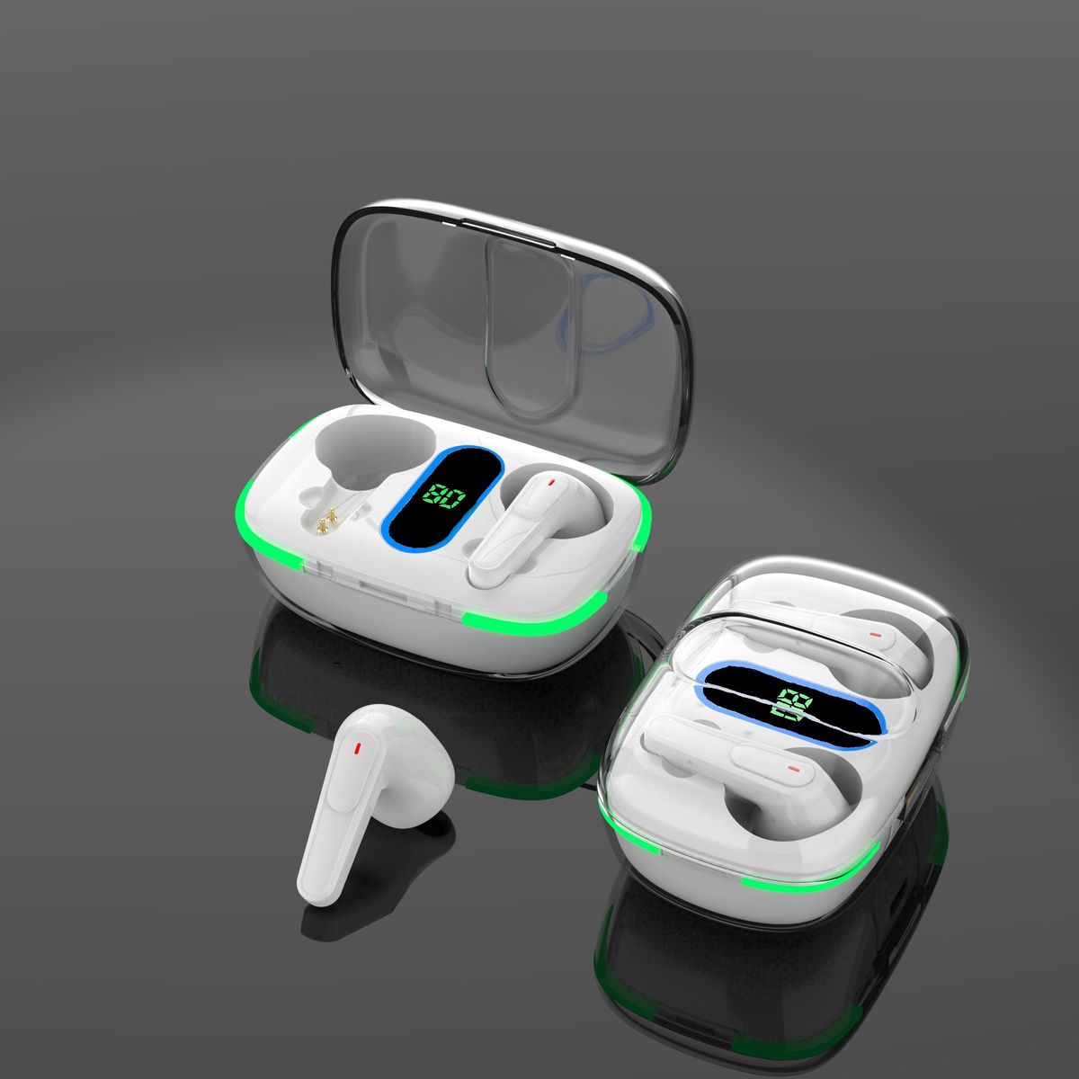 2024 Nei Kopfhörer Kopfhörer Mat LED Display Touch In-Ear TWS Kabellos Kopfhörer Sport Musek Spill Kopfhörer Fir_voghion.com