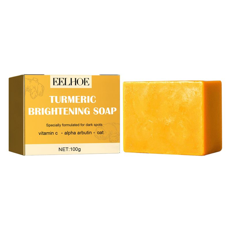 EELHOE Turmeric Cleansing Soap For Cleansing, Brightening, Softening, And Rejuvenating The Face_voghion.com
