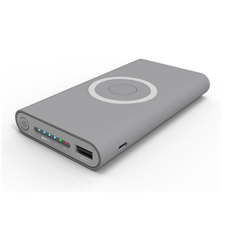 Boîtier de batterie externe de type C à monter soi-même, chargeur sans fil, kit d'alimentation mobile à monter soi-même pour batterie lithium-ion 10 000 mAh, gris_voghion.com