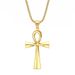 Antico Egitto Ankh Croce Ciondolo Ciondolo Oro Argento Colore Acciaio Inossidabile Amuleto Collane per Donne Uomini Gioielli Egiziani Regali_voghion.com