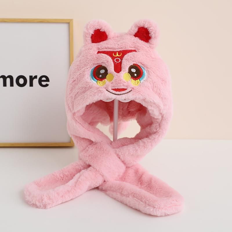 Chapéu de bebê inverno cachecol quente um corpo chapéu fofo inverno bonito meninos e meninas crianças pulôver à prova de vento chapéus_voghion.com