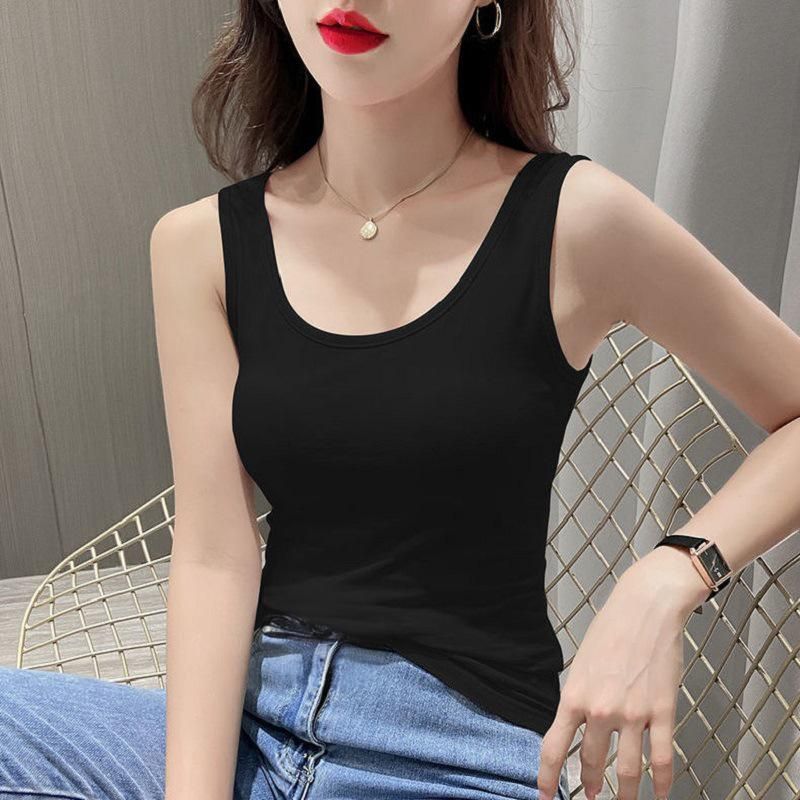 Women's Clothing Thin Bottoming Shirt Short Slim Fit Sleeveless Inner Wear Or Outer Wear Comfortable And Versatile_voghion.com
