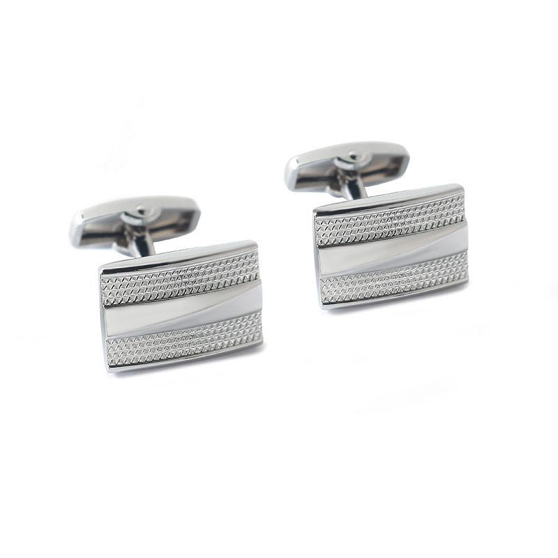 Gemelli rettangolari in argento placcato oro di alta qualità si vendono bene per i gemelli da uomo francesi da uomo come regali per le feste_voghion.com